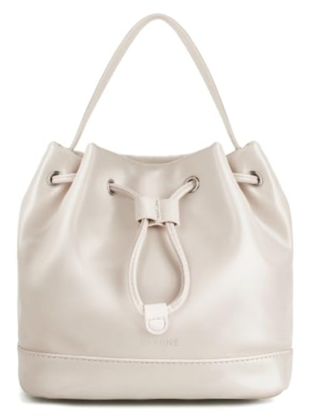 Vegan Leather Mini Bucket Bag Drawstring Crossbody Purse Top Handle